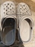 洞洞鞋涼拖鞋男士外穿EVA拖鞋女拖鞋軟底一字拖男沙灘鞋居家涼拖 灰色 44 -45 曬單實(shí)拍圖