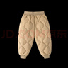 嘟嘟家【90白鴨絨】?jì)和澅Ｅ型澴佣炯雍衽┭潓殞氶L(cháng)褲童裝 卡其色 90 曬單實(shí)拍圖
