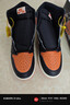 Jordan男子休閑鞋喬丹 扣碎AJ1 JORDAN 1運(yùn)動(dòng)鞋DZ5485-008白黑橙44.5 曬單實(shí)拍圖