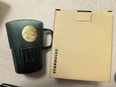 星巴克（Starbucks）墨綠色女神銘牌玻璃馬克杯咖啡杯辦公室水杯喝水400ml生日禮物 曬單實(shí)拍圖