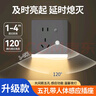 國際電工暗裝86型人體感應地腳燈白五孔插座式小夜燈入戶(hù)門(mén)臥室起夜床頭 五孔感應小夜燈【白色】 插座 曬單實(shí)拍圖