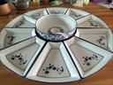 家用網(wǎng)紅中式青花瓷陶瓷拼盤(pán)餐具組合過(guò)年夜飯聚餐圓桌團圓菜盤(pán)子 扇形10盤(pán)+湯碗直徑80cm 曬單實(shí)拍圖