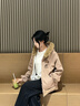 燦圖美式高街毛領(lǐng)連帽衛衣女秋冬季寬松潮流休閑上衣外套情侶加絨帽衫 咖色-加絨 M 【建議80-100斤】 曬單實(shí)拍圖
