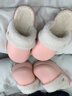 樸西室外防水棉拖鞋冬季保暖可拆卸情侶棉拖舒絨棉可拆卸室內棉拖女 淺粉 40-41 曬單實(shí)拍圖