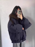 棉致大毛領(lǐng)加厚工裝連帽棉服女冬季新款保暖外套派克服羽棉襖絨服棉衣 梵6672黑色【高品質(zhì)】 M 110-125斤 曬單實(shí)拍圖