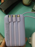 倍特源 新款【可上飛機丨3c認證】支持超級快充充電寶自帶線(xiàn)大容量移動(dòng)電源第一適用蘋(píng)果華為20000毫安 紫色【自帶線(xiàn)+超級快充】國產(chǎn)芯片 20000N 曬單實(shí)拍圖