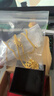 中鑫珠寶絲緞?dòng)鹨睃S金項鏈5G工藝拉絲小蠻腰吊墜足金鎖骨鏈女款 5.12g 曬單實(shí)拍圖