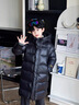 G.DUCKKIDS兒童羽絨服2025冬裝白鴨絨短款加厚男童女童中大童中長(cháng)款黑金抗寒 黑色 長(cháng)款 170 建議身高150-160cm 曬單實(shí)拍圖