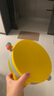 皇寵 兒童注水保溫餐盤(pán)寶寶恒溫輔食餐盤(pán)不銹鋼分格可拆洗恒溫碗 黃 曬單實(shí)拍圖