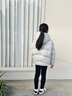波司登（BOSIDENG）25新款羽絨服女童短款90絨5A抗菌絨連帽泡芙保暖外套T250243102Q 云朵灰8H49 130 /64 約115-130cm 26kg 曬單實(shí)拍圖