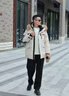 東北極寒羽絨服女小個(gè)子短款2025新款加厚工裝防寒毛領(lǐng)派克服滑雪 米白色 男女同款 L 充絨384g（建議105-120斤） 曬單實(shí)拍圖