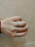 TIME GATHER水晶銀戒指簡(jiǎn)約青絲線(xiàn)條鋯石情侶對戒個(gè)性男女S925銀活口戒送女友 單女款戒指（S925銀） S925銀（贈精美禮盒+擦銀布） 曬單實(shí)拍圖