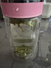 希諾抗菌玻璃杯雙層透明水杯女高顏值過(guò)濾泡茶杯子X(jué)N-1952粉色 220mL 曬單實(shí)拍圖