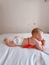 明月歸 紅肚兜嬰兒1-3歲夏季新生兒寶寶護肚子純棉兒童百天滿(mǎn)月周歲禮物 1條裝（平安喜樂(lè )龍）2-8個(gè)月 曬單實(shí)拍圖