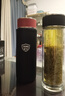 膳魔師（THERMOS）雙層玻璃杯TCGB-400帶茶漏泡茶杯TCGE-300商務(wù)辦公茶壺TCGA-400 TCGA-400黑色BK（附杯套） 400ml 曬單實(shí)拍圖