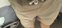 Wassup Sohot短褲男夏季冰絲涼感工裝褲男潮流休閑五分褲 卡其色 3XL 曬單實(shí)拍圖