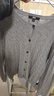 優(yōu)衣庫女裝紐花圓領(lǐng)針織開(kāi)衫/毛衣外套空調衫通勤秋冬新款481477 03 灰色 M /160/84A 曬單實(shí)拍圖