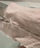 無(wú)印良品（MUJI）女式 無(wú)側縫雙層紗織 睡衣 家居服套裝  粉紅色條紋5A XL 曬單實(shí)拍圖