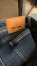 朗姿法式修身顯瘦冬季新款休閑高級感牛仔褲黑色氣質(zhì)直筒褲子 藏藍色（加絨） M 曬單實(shí)拍圖