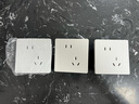 公牛（BULL）開(kāi)關(guān)插座G12膚感啞光奶油風(fēng)三開(kāi)單控開(kāi)關(guān)大面板開(kāi)關(guān)G12K311米絨白 曬單實(shí)拍圖