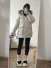 駱駝（CAMEL）戶(hù)外極寒派克工裝毛領(lǐng)情侶款羽絨服保暖加厚中長(cháng)款外套 曬單實(shí)拍圖