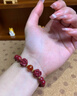 蛇年本命年屬蛇的吉祥佩戴物手鏈女朱砂三合豬虎龍猴護身符手串男 【生肖猴珠徑約8mm】宮廷御用級朱砂 曬單實(shí)拍圖