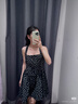 UR2025夏季新款女法式波點(diǎn)掛脖露背紐扣短款連衣裙UWG750181 曬單實(shí)拍圖