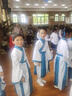 小淘孩男童漢服春秋兒童古裝唐裝長(cháng)袖中國風(fēng)中秋演出服表演服 青色140 曬單實(shí)拍圖