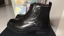 金利來(lái)（Goldlion）男鞋男靴正裝鞋時(shí)尚皮鞋加絨保暖厚底棉靴G520340212AAR黑色42 曬單實(shí)拍圖