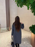 ROYAY高端品牌羊毛呢大衣女裝秋冬高級感呢子外套2025年最新款女士衣服 灰色 S (建議100-125斤) 曬單實(shí)拍圖