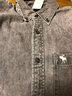 Abercrombie & Fitch男裝春秋經(jīng)典小麋鹿美式復古通勤牛仔布襯衫KI125-4040 淺灰色 S (175/92A) 曬單實(shí)拍圖