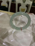 老坑翡翠手鐲緬甸冰種油青飄花玉手鐲女正圈平安鐲淺綠玉鐲子正品 55圈口 曬單實(shí)拍圖