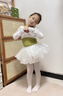 舞東方（E．Dance）兒童舞蹈服女童秋冬長(cháng)袖絲絨練功服芭蕾舞裙中國舞跳舞形體演出服 果綠色【體服+紗裙】 105 (高101-105cm 重22-25斤) 曬單實(shí)拍圖