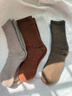 北極絨5雙裝羊毛襪子女秋冬季加絨加厚保暖雪地羊絨中長(cháng)筒地板毛圈棉襪 曬單實(shí)拍圖