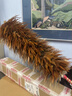 雞毛撣收藏級子高端中式家居裝飾擺件純手工老式除塵撣真毛不掉毛 中號-66cm 紅尖毛 【精美花頂設計】 曬單實(shí)拍圖