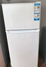 海爾（Haier）118升小型迷你電冰箱租房辦公家用超薄節能省電冷藏冷凍二門(mén)兩門(mén)冰箱 冰雪白色-黑金凈化-小巧機身 曬單實(shí)拍圖