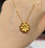 周六福足金黃金項鏈女牡丹花吊墜AC062228約5.2g42+2cm生日禮物計價(jià) 曬單實(shí)拍圖