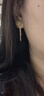 周六福輕婚嫁系列桃花嫁黃金耳墜女生日禮物計價A0912528一對約3.46g 曬單實(shí)拍圖