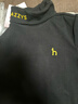 哈吉斯（HAZZYS）男童女童打底衫秋季新款高領(lǐng)彈力簡(jiǎn)約長(cháng)袖 鉆石黑 145 曬單實(shí)拍圖