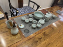 唐帕景德鎮冰裂釉整套功夫茶具套裝禮盒送人家用青瓷蓋碗煮茶壺茶杯 17件 冰裂釉定青大套組-藍 曬單實(shí)拍圖