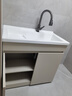 希尚陶瓷洗衣池陽(yáng)臺柜蜂窩鋁洗衣柜一體洗衣盆帶搓板洗手盆洗衣柜組合 90cm陶瓷盆洗衣池柜（龍頭套裝） 曬單實(shí)拍圖