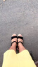 OPRK涼鞋女夏季新款厚底防滑軟底舒適百搭松糕一字式扣帶女士休閑涼鞋 NM-Z637黑色 37 曬單實(shí)拍圖