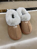 DMPD外穿棉拖鞋女士秋冬季2025新款家居厚底雪地靴包跟保暖加絨棉鞋女 卡其色【加絨保暖】 38-39 正碼 曬單實(shí)拍圖
