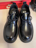 啄木鳥(niǎo)德比鞋男款增高厚底黑色休閑皮鞋男士商務(wù)正裝大頭鞋工作百搭潮鞋 黑色（專(zhuān)柜品質(zhì)） 42 曬單實(shí)拍圖