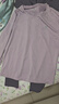 駱駝（CAMEL）長(cháng)袖兩件套健身服女瑜伽運動(dòng)裝 YK2226L5494 柔光紫 XL 曬單實(shí)拍圖