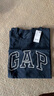 GAP男女裝2025春季新款小熊刺繡短袖T恤休常規polo衫美版708395 黑色 XS 美碼 S亞洲碼175/88A 曬單實(shí)拍圖