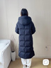 波司登25年冬鵝絨羽絨服女士寬松超長(cháng)款商務(wù)通勤加厚連帽立領(lǐng)外套 曬單實(shí)拍圖