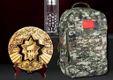 綠方陣退伍退役軍人紀念品老兵送戰友禮物可定制金屬勛章擺件圓夢(mèng)背包套 曬單實(shí)拍圖