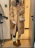 唐菓蜜羽絨棉服女冬季2025新款韓版時(shí)尚連帽大毛領(lǐng)過(guò)膝長(cháng)款加厚保暖棉襖 卡其色 M 曬單實(shí)拍圖