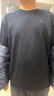 安踏衛衣男女春季情侶長(cháng)袖T恤簡(jiǎn)約圓領(lǐng)套頭衫內搭通勤運動(dòng)上衣打底衫 【搖粒絨-刺繡logo】基礎黑8703-4 L 曬單實(shí)拍圖
